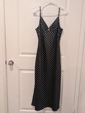 Camila Coelho Black and White Polka Dot Maxi Dress